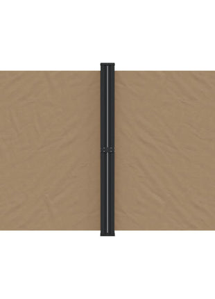 Windscherm uittrekbaar 200x600 cm taupe