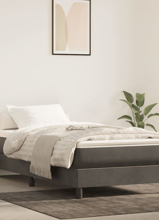 Pocketveringmatras 120X200X20 Cm Fluweel Donkergrijs
