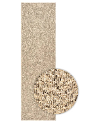 Vloerkleed ZIZUR binnen en buiten 80x250 cm jute look