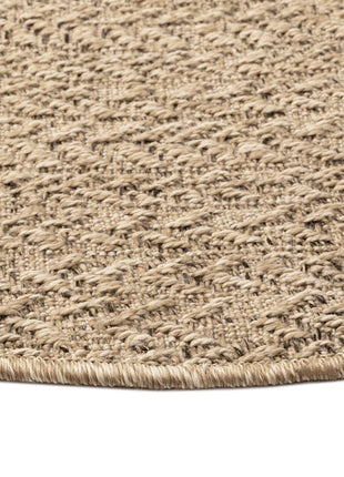 Vloerkleed ZIZUR binnen en buiten Ø 200 cm jute look