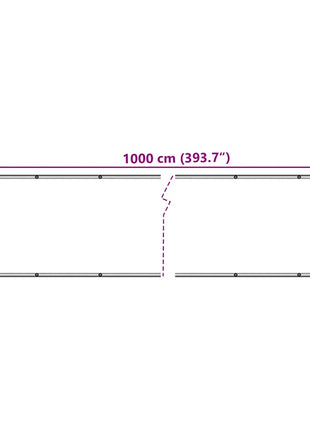 Balkonscherm 1000x75 cm PVC wit