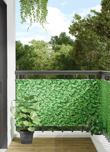 Balkonscherm plantpatroon 700x75 cm PVC groen