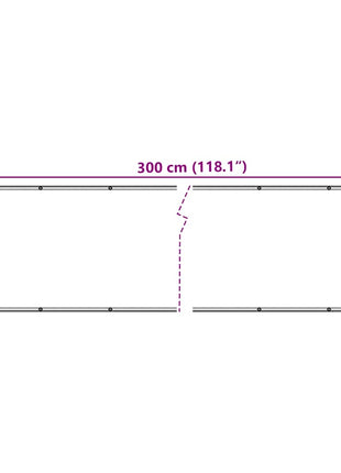 Balkonscherm 300x90 cm PVC antracietkleurig