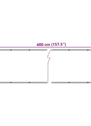 Balkonscherm 400x90 cm PVC crèmekleurig
