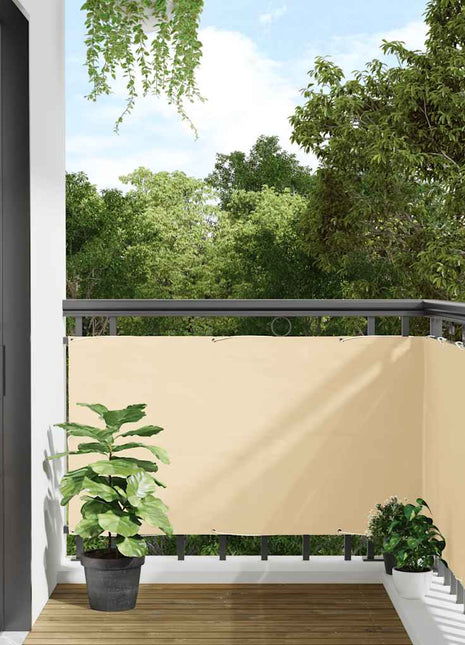 Balkonscherm 1000x90 cm PVC crèmekleurig