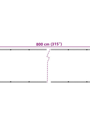 Balkonscherm 800x90 cm PVC wit