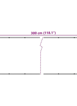 Balkonscherm 300x120 cm PVC grijs