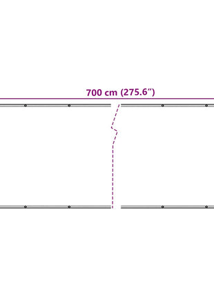 Balkonscherm 700x120 cm PVC grijs