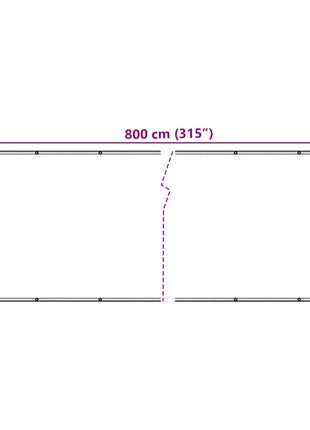 Balkonscherm 800x120 cm PVC grijs