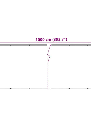 Balkonscherm 1000x120 cm PVC crèmekleurig