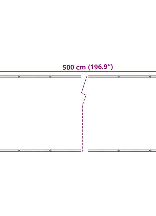 Balkonscherm 500x120 cm PVC wit