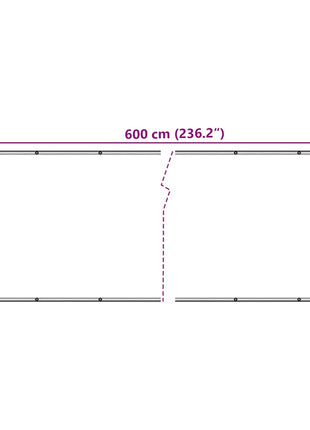 Balkonscherm 600x120 cm PVC wit