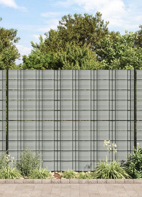 Tuinschermen 10 st 252,5x19 m PVC steengrijs