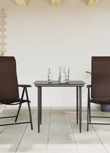 Tuinstoelen 2 st inklapbaar poly rattan bruin