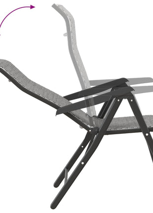 Tuinstoelen 2 st inklapbaar poly rattan grijs