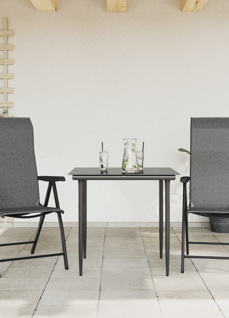 Tuinstoelen 2 st inklapbaar poly rattan grijs