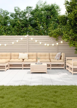 10-delige Loungeset massief grenenhout