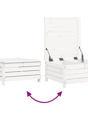10-delige Loungeset massief grenenhout wit
