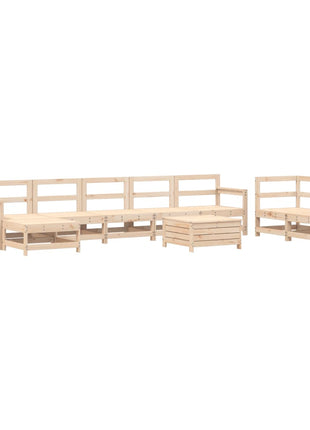 10-delige Loungeset massief grenenhout