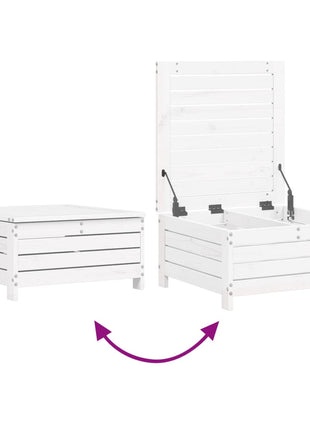 10-delige Loungeset massief grenenhout wit