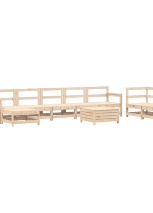 10-delige Loungeset massief grenenhout