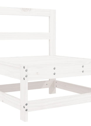 10-delige Loungeset massief grenenhout wit