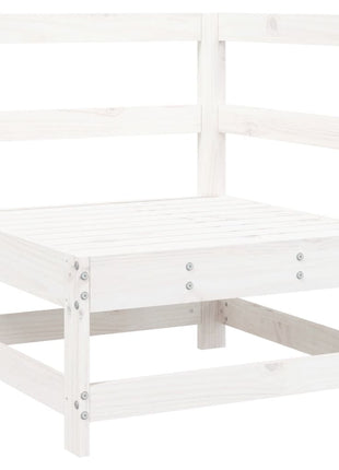 10-delige Loungeset massief grenenhout wit