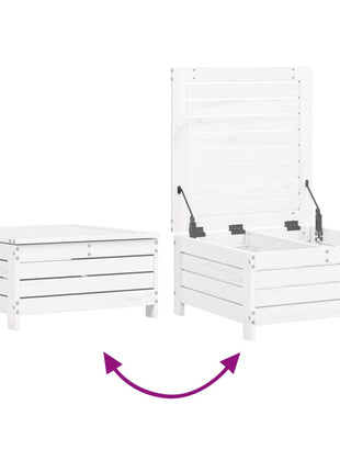 10-delige Loungeset massief grenenhout wit