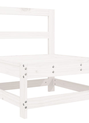 10-delige Loungeset massief grenenhout wit