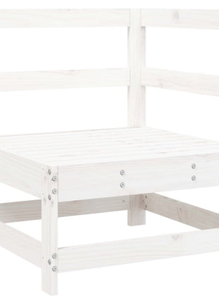 10-delige Loungeset massief grenenhout wit