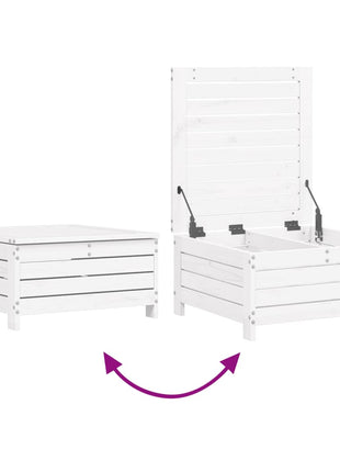 10-delige Loungeset massief grenenhout wit