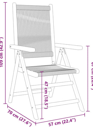 Tuinstoelen 4 st verstelbaar massief acaciahout beige