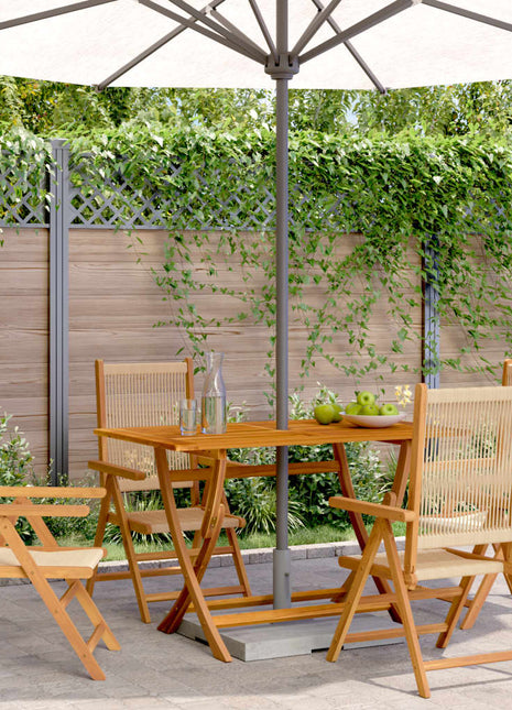 Tuinstoelen 4 st verstelbaar massief acaciahout beige