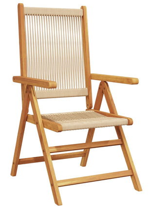 Tuinstoelen 6 st verstelbaar massief acaciahout beige