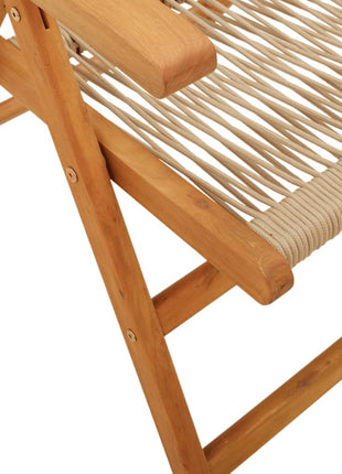 Tuinstoelen 6 st verstelbaar massief acaciahout beige