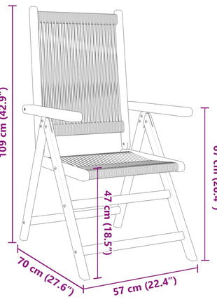Tuinstoelen 6 st verstelbaar massief acaciahout beige