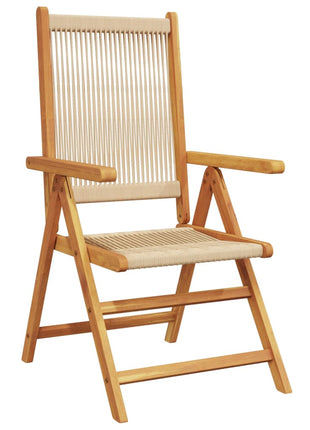 Tuinstoelen 8 st verstelbaar massief acaciahout beige