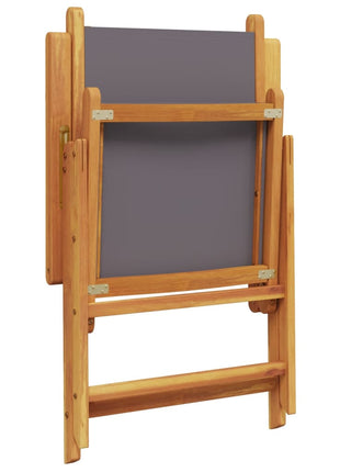 Tuinstoelen 4 st verstelbaar hout en stof antracietkleurig