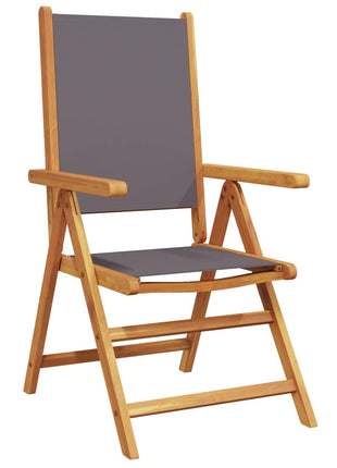 Tuinstoelen 6 st verstelbaar hout en stof antracietkleurig