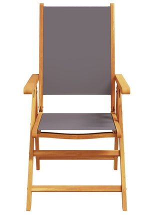 Tuinstoelen 6 st verstelbaar hout en stof antracietkleurig