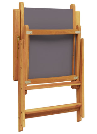Tuinstoelen 8 st verstelbaar hout en stof antracietkleurig