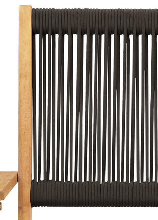 Tuinstoelen 4 st inklapbaar massief acaciahout zwart