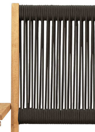 Tuinstoelen 8 st inklapbaar massief acaciahout zwart