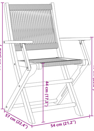 Tuinstoelen 8 st inklapbaar massief acaciahout zwart