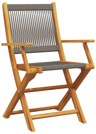Tuinstoelen 4 st inklapbaar massief acaciahout grijs