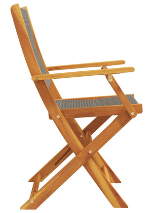 Tuinstoelen 6 st inklapbaar massief acaciahout grijs