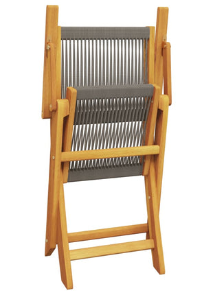 Tuinstoelen 6 st inklapbaar massief acaciahout grijs