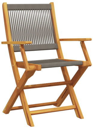 Tuinstoelen 8 st inklapbaar massief acaciahout grijs
