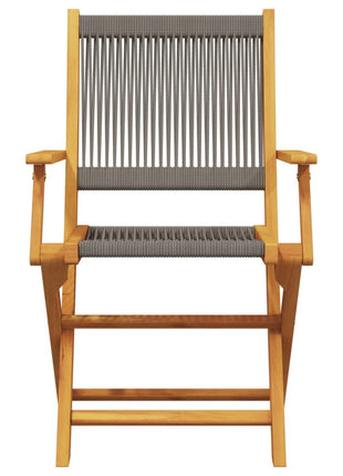 Tuinstoelen 8 st inklapbaar massief acaciahout grijs