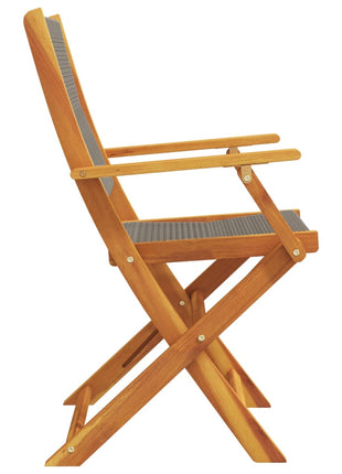 Tuinstoelen 8 st inklapbaar massief acaciahout grijs